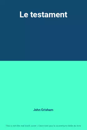 Couverture du produit · Le testament