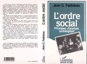 Couverture du produit · Ordre social principes d'analyse sociologique