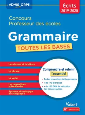 Couverture du produit · Concours professeur des écoles toutes les bases en grammaire