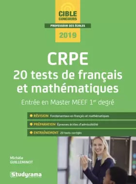 Couverture du produit · Master MEEF CRPE 20 tests de français et mathématiques: concours 2019