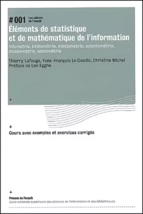 Couverture du produit · Éléments de statistique et de mathématique de l'information