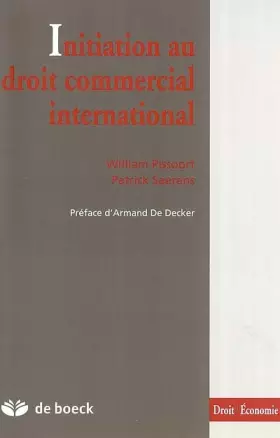 Couverture du produit · Initaition au droit commercial international