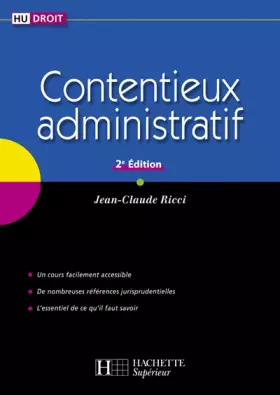 Couverture du produit · contentieux administratif