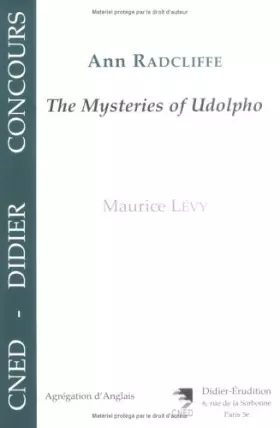 Couverture du produit · Ann Radcliffe. The Mysteries Of Uudolpho