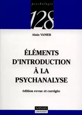 Couverture du produit · Eléments d'introduction à la psychanalyse, édition revue et corrigée