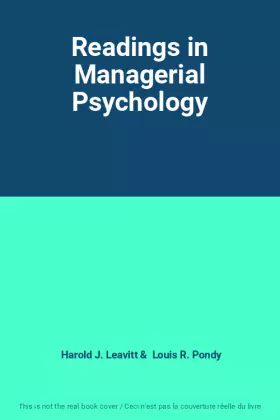 Couverture du produit · Readings in Managerial Psychology