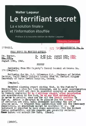 Couverture du produit · Le terrifiant secret: La «solution finale» et l'information étouffée