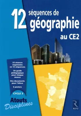 Couverture du produit · 12 séquences de géographie au CE2