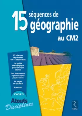 Couverture du produit · 15 séquences de géographie au CM2