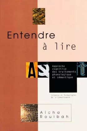 Couverture du produit · Entendre à lire, approche cognitive des traitements