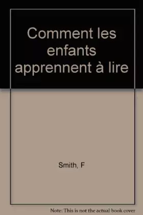Couverture du produit · Comment les enfants apprennent à lire