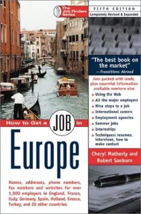 Couverture du produit · How to Get a Job in Europe