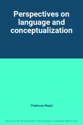 Couverture du produit · Perspectives on language and conceptualization