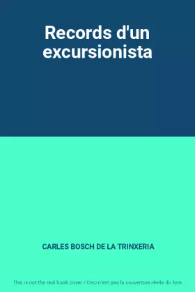Couverture du produit · Records d'un excursionista
