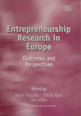 Couverture du produit · Entrepreneurship Research In Europe: Outcomes And Perspectives