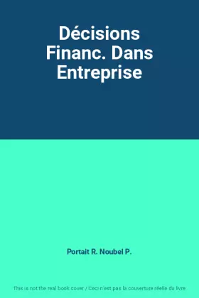 Couverture du produit · Décisions Financ. Dans Entreprise