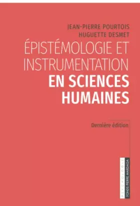 Couverture du produit · épistémologie et instrumentation en sciences humaines: Dernière édition