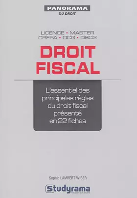 Couverture du produit · Droit fiscal