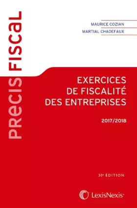 Couverture du produit · Exercices de fiscalité des entreprises 2017/2018