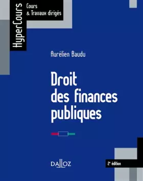 Couverture du produit · Droit des finances publiques