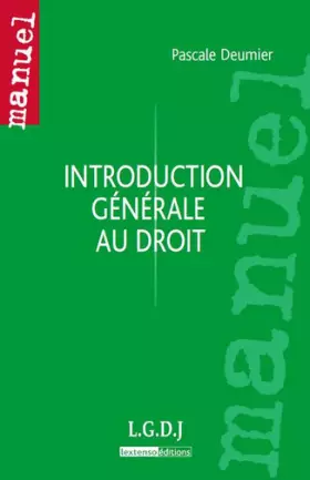 Couverture du produit · Introduction générale au droit