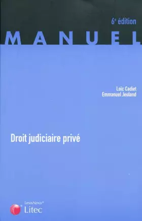 Couverture du produit · Droit judiciaire privé