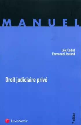Couverture du produit · Droit judiciaire privé