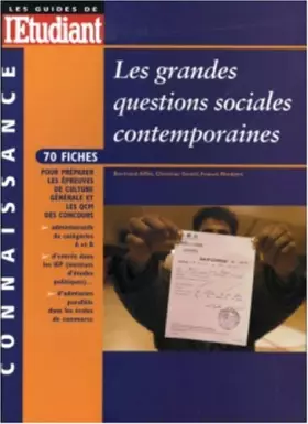 Couverture du produit · Les grandes questions sociales contemporaines 2003