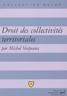 Couverture du produit · Droit des collectivités territoriales