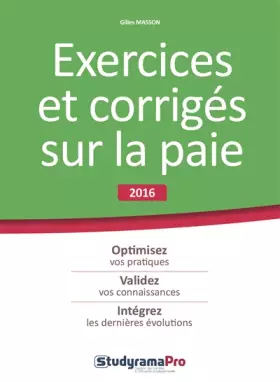 Couverture du produit · Exercices et corrigés sur la paie
