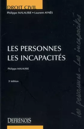 Couverture du produit · Les personnes - les incapacités