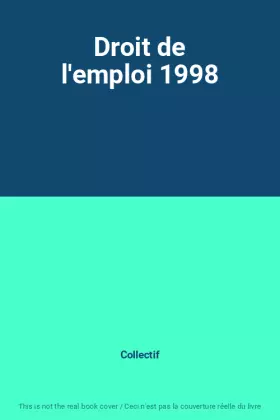 Couverture du produit · Droit de l'emploi 1998