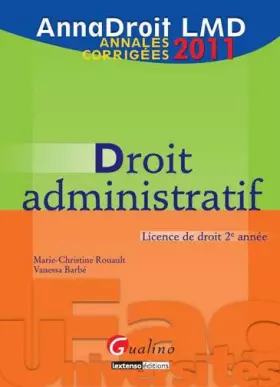 Couverture du produit · AnnaDroit 2011. Droit administratif, 12ème édition