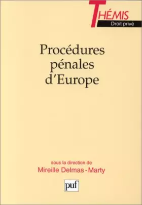 Couverture du produit · Procédures pénales d'Europe