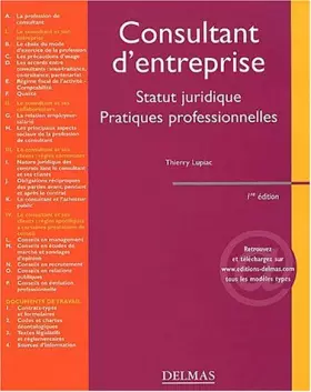 Couverture du produit · Consultant d'entreprises : Statut juridique - Pratiques professionnelles