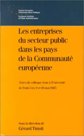 Couverture du produit · Les Entreprises du secteur public dans les pays de la Communauté européenne
