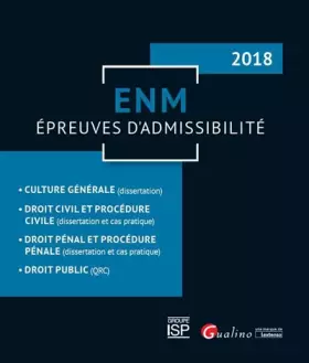 Couverture du produit · ENM - Épreuves d'admissibilité