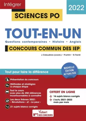 Couverture du produit · Sciences Po - Tout-en-un: Questions contemporaines - Histoire - Langue vivante - Tout pour réussir - Concours commun IEP (Résea