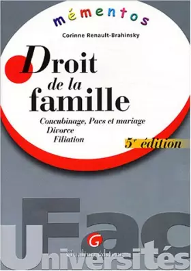 Couverture du produit · Droit des personnes et de la famille: Concubinage, PACS et mariage, Divorce, Filiation