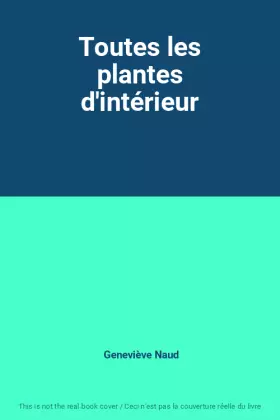 Couverture du produit · Toutes les plantes d'intérieur