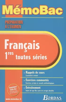 Couverture du produit · MEMO PREPA. EXAM. FRANCAIS 1ERE NC (Ancienne Edition)