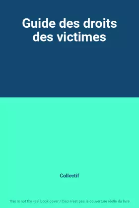 Couverture du produit · Guide des droits des victimes