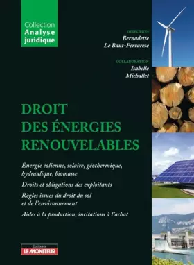 Couverture du produit · Droit des énergies renouvelables