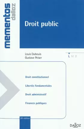 Couverture du produit · Droit public - 20e éd.: Mémentos