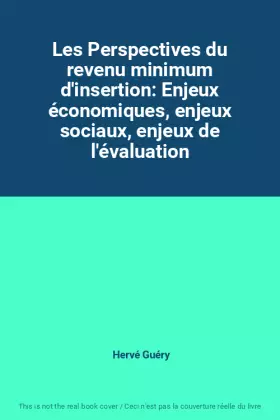 Couverture du produit · Les Perspectives du revenu minimum d'insertion: Enjeux économiques, enjeux sociaux, enjeux de l'évaluation