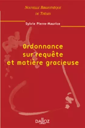 Couverture du produit · Ordonnance sur requête et matière gracieuse - Tome 29 (29)
