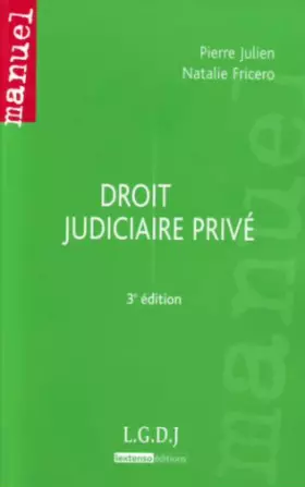 Couverture du produit · Droit judiciaire privé