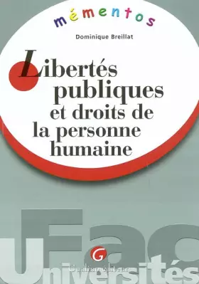 Couverture du produit · Mémento : Libertés publiques et Droits de la personne humaine