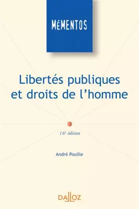 Couverture du produit · Libertés publiques et droits de l'homme