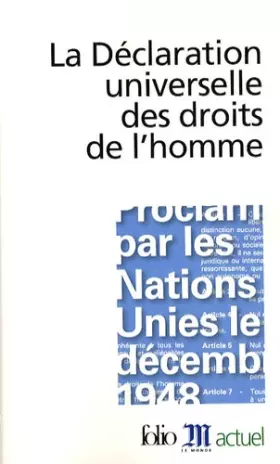 Couverture du produit · La Déclaration universelle des droits de l'homme